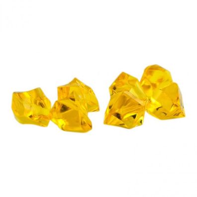 Edelstein - Spielstein - Citrin - Kunststoff - gelb - ca. 13 mm