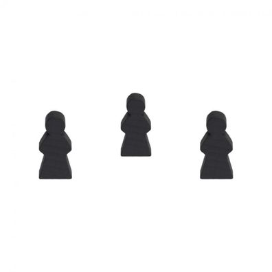 Frau - 14x30x8mm - schwarz