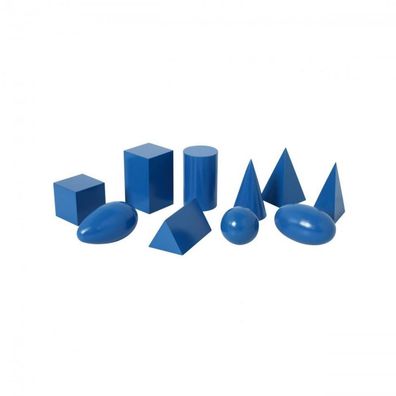 Geometrische Körper - groß - blau