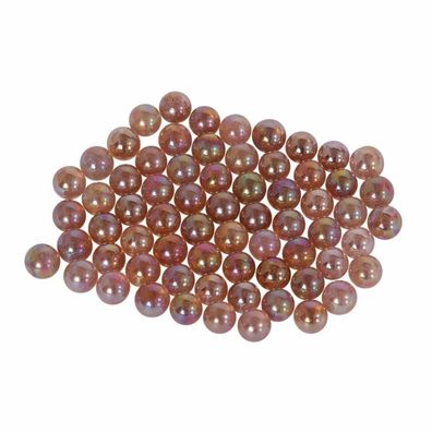 Glasmurmeln - Aqua - rosa - 14mm (ca 100 Stück)