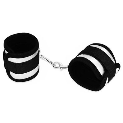 Klettverschluss Handschellen Schwarz und Silber