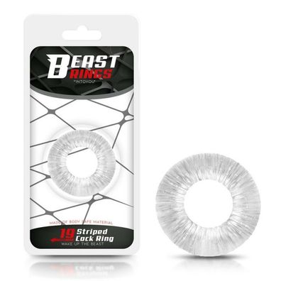 Cock Ring Super Flexibel Gestreift 1.9 cm Klar