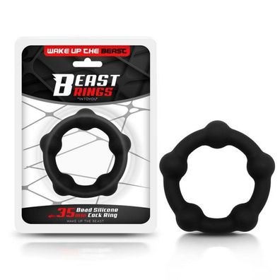 Bead Solid Cock Ring Silikon 3.5 cm Schwarz
