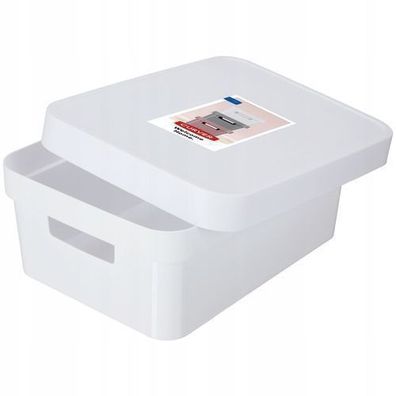 Curver Infinity Aufbewahrungsbox aus Kunststoff mit Deckel, 11L, Weiß