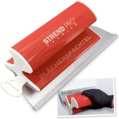 Glättkelle Strend Pro Premium Ergonomic 250 mm, Edelstahl, für Spachtel und Gipsputz