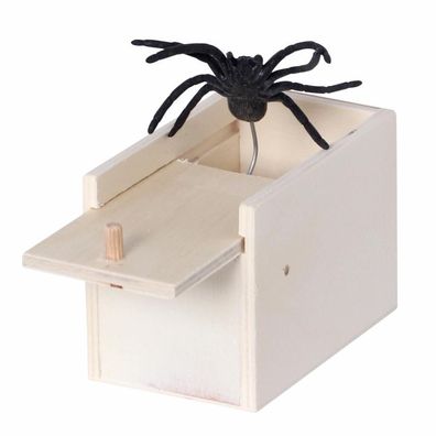 Grusel-Spinne in Holzbox