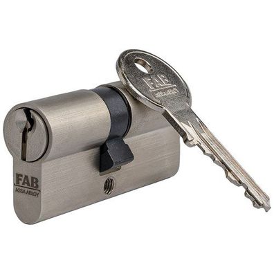 FAB HOME 2.00 * * Zylindereinlage / / / / 35 + 55, 3 Schlüssel, Bau, Satinnickel