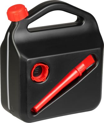Kunststoffkanister, 5 l, für Kraftstoff, schwarz