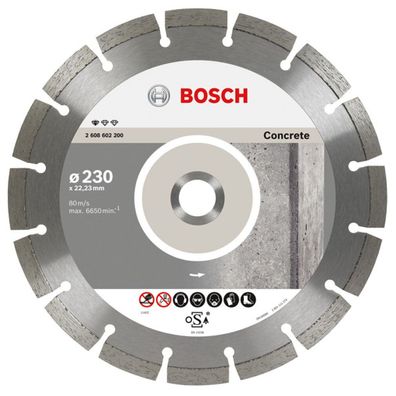 Bosch Bosch Diamanttrennscheibe Standard for Concrete 230x22,23x2,3x10 mm 2608602200