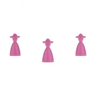 Halmakegel - elegant mit Hut - 13x26mm - rosa