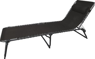 Liegestuhl Veracruz, schwarz, verstellbar, 190x58x28 cm