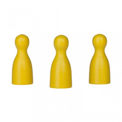 Halmakegel - Pöppel - Holz - gelb - 40 x 18 mm