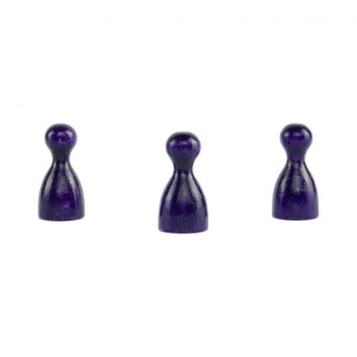 Halmakegel - Pöppel - Holz - lila - 24 x 12 mm