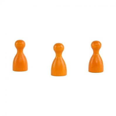 Halmakegel - Pöppel - Holz - orange - 24 x 12 mm