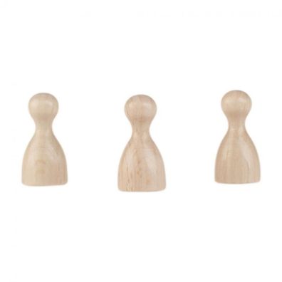 Halmakegel - Pöppel - Holz - natur - 24 x 12 mm