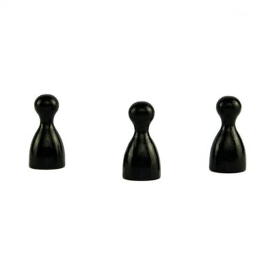 Halmakegel - Pöppel - Holz - schwarz - 24 x 12 mm