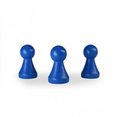 Halmakegel XL - Pöppel - Holz - blau - 43 x 25 mm