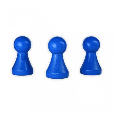 Halmakegel XXL - Pöppel - Holz - blau - 50 x 28 mm