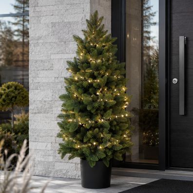 Weihnachtsbaum HWC-R29, Dekobaum künstliche Fichte, Outdoor Polyethylen, 85cm