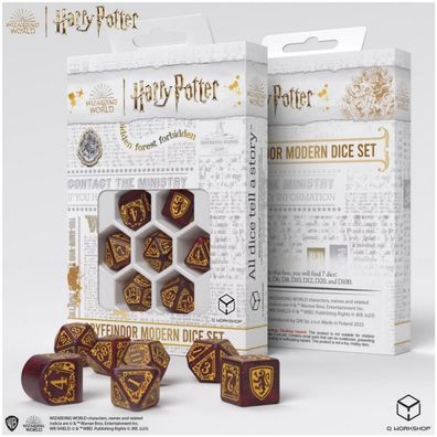 Harry Potter - Gryffindor Modern Dice Set - Red (7) - englisch