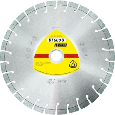 Diamant Segmentaldichtung 125mm x 2,4mm x 22,2mm SUPRA DT600U, Verstärkter BETON