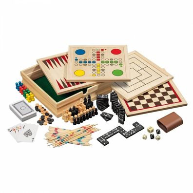 Holz-Spielesammlung - inkl. 10 Spiele - klein