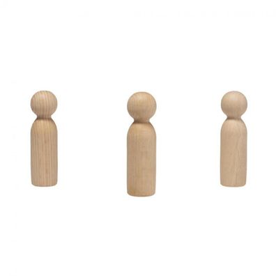 Holzkegel - Holzfiguren - Pöppel - ca. 7 cm