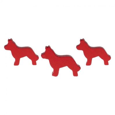 Hund - 44x33x10mm - rot