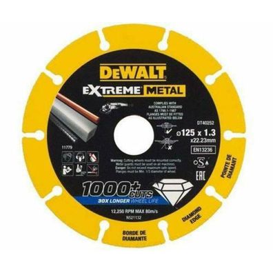 Diamanttrennscheibe Extreme Metal DT40252, Ø 125mm (Bohrung 22,23mm)