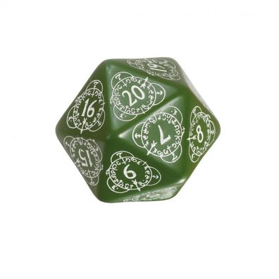Kartenspiel - Level Counter - 1 Stück - W20 - grün und weiss