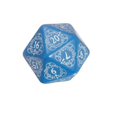 Kartenspiel - Level Counter - 1 Stück - W20 - blau und weiss