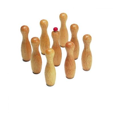 Kegelsatz für Tiroler Tischkegelspiel - groß - 6 cm