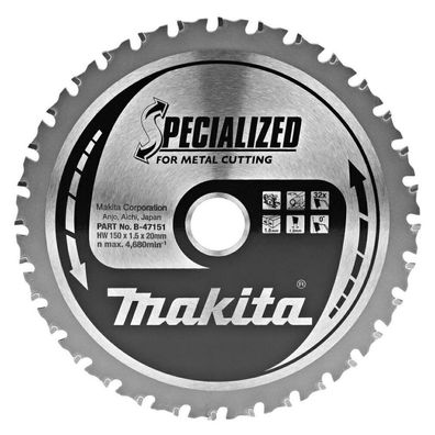 MAKITA Kreissägeblatt 150x20x32z FÜR METALL (DCS551/DCS53)
