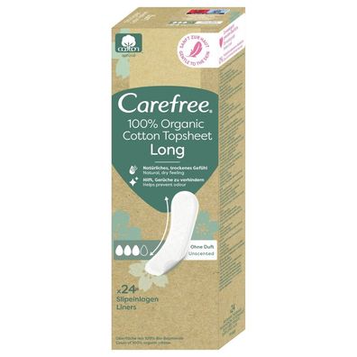 Carefree Slipeinlagen Organic Cotton Long, 24 St