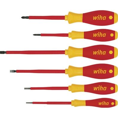 Wiha Schraubendreher-Set SoftFinish electric, 7-teilig (rot/gelb)