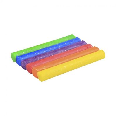 Knete - Glitzer - 6 Rollen - farbig