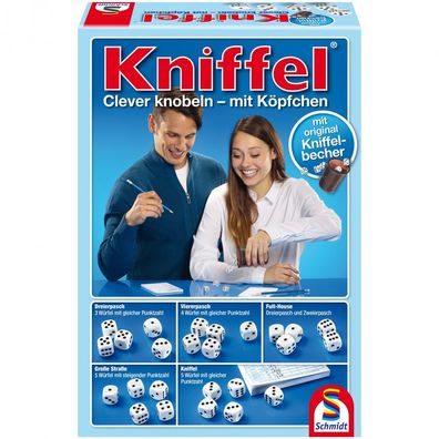Kniffel mit Lederwürfelbecher - deutsch