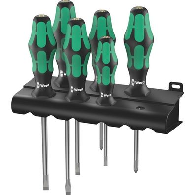 Wera Wera 334/6 Rack Schraubendrehersatz Kraftform Plus Lasertip + Rack - 105650