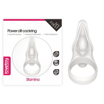 Power Clit Silikon Cockring Weiß