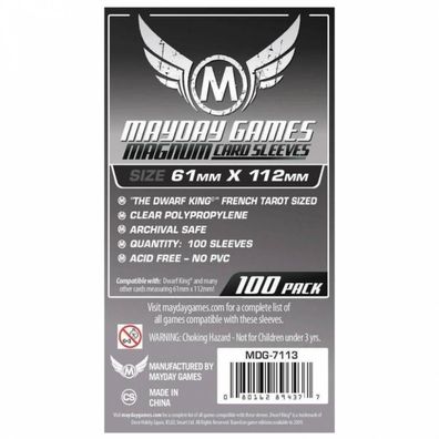 Magnum Platinum Card Sleeves French Tarot (100 Stück) 61x112mm - 7113 - Kartenhülle