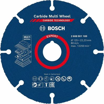 EXPERT Carbide MultiWheel Trennscheibe, Ã #152; 125mm (Bohrung 22,23mm, gerade)