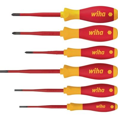 Schraubendreher-Set SoftFinish electric slimFix, 6-teilig (rot/gelb)
