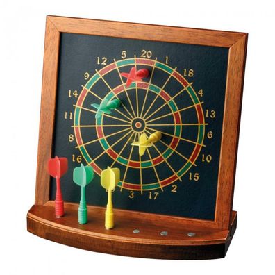 Mini Darts Tischspiel - Hevea-Holz - mit 6 magnetischen Pfeilen