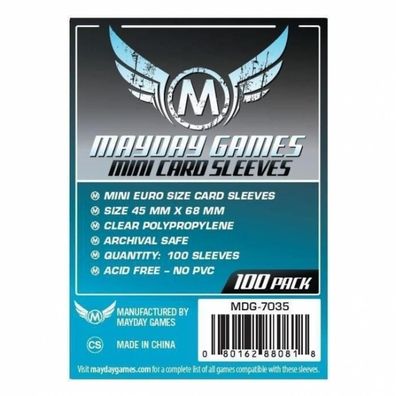 Mini Euro Card Sleeve (100 Stück) 45x68mm - 7035 - Kartenhüllen