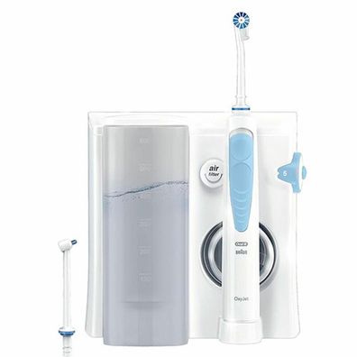 Oral-B OxyJet Reinigungssystem - Munddusche (weiß/blau)