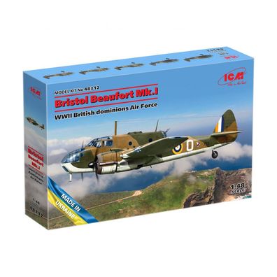 ICM - Bristol Beaufort Mk.I WWII British Dominions Air Force - 1:48 - 268 Teile