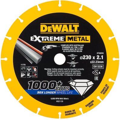 Diamanttrennscheibe Extreme Metal DT40255, Ø 230mm (Bohrung 22,23mm)