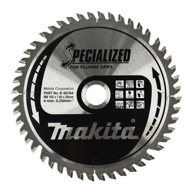 Kreissägeblatt B-56764 Specialized für Tauchsägen, Ø 165mm, 48Z (Bohrung 20mm)