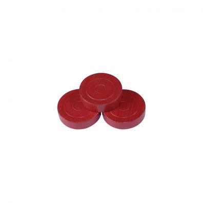Mühlestein - Dame - Backgammonstein - 25x7mm - rot