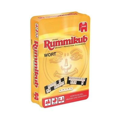 Original Rummikub Wort - Kompakt in Metalldose - deutsch